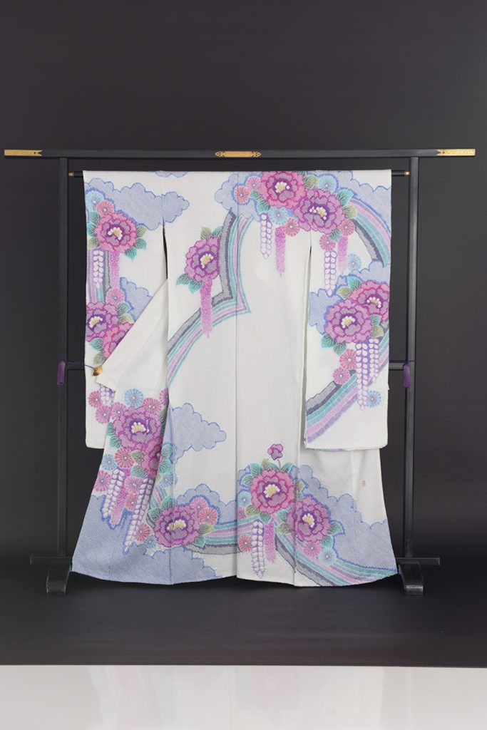 総絞り振袖　藤娘きぬたや